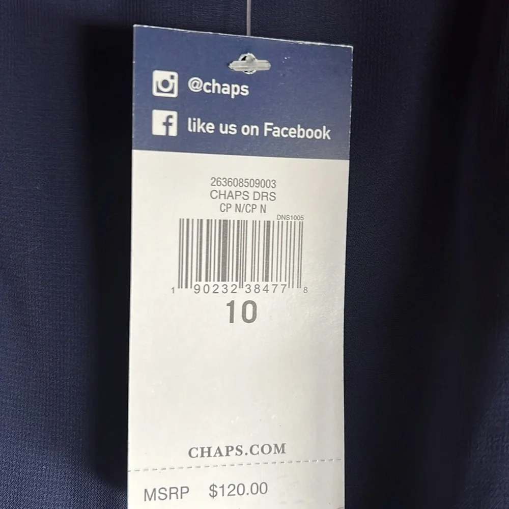 Brand new Chaps blue layered with bow dress size 10 - Picture 3 of 9